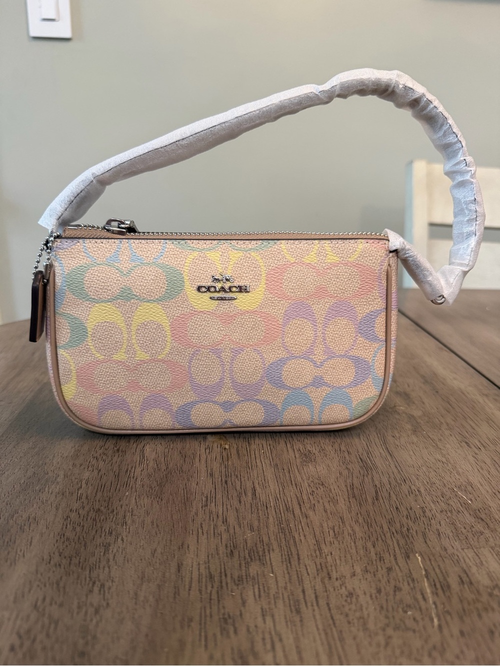 NWT Coach Nolita 19 in rainbow signature coated canvas